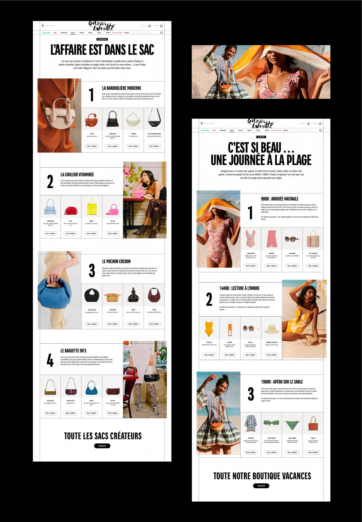 Galeries Lafayette landing pages 